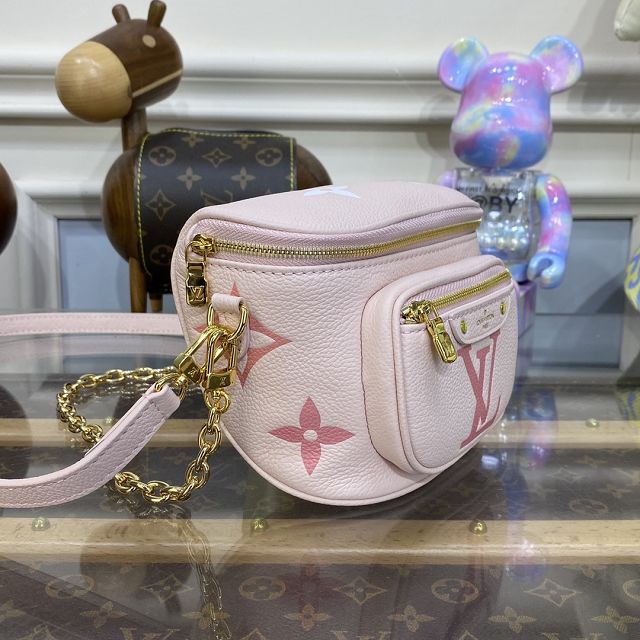 Louis vuitton original calfskin mini bumbag M82347 pink