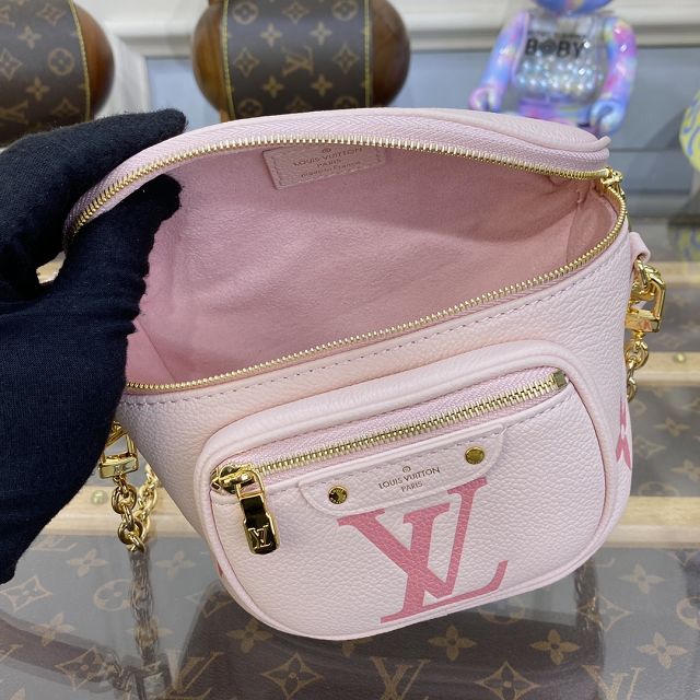 Louis vuitton original calfskin mini bumbag M82347 pink