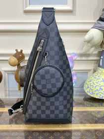 Louis vuitton original damier graphite duo slingbag N30941 