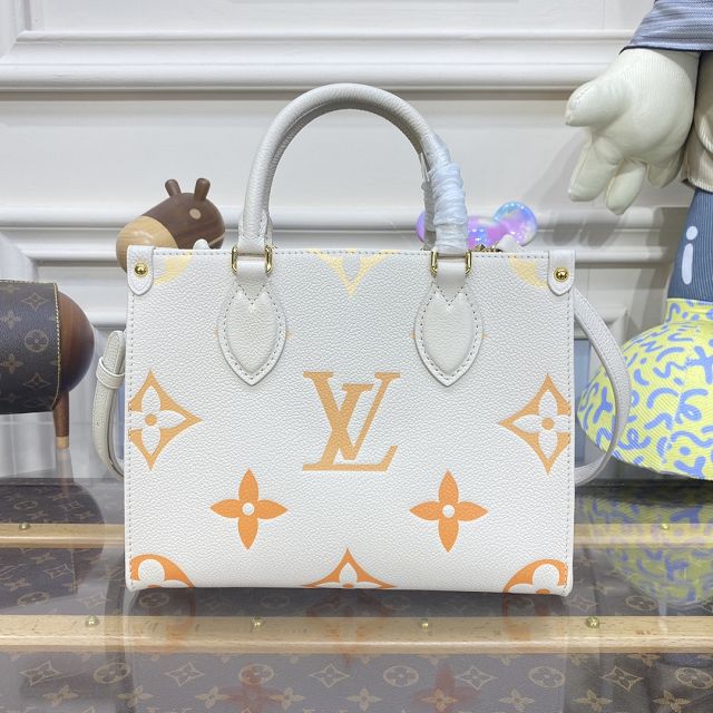 2023 Louis vuitton original calfskin onthego pm M46513 white