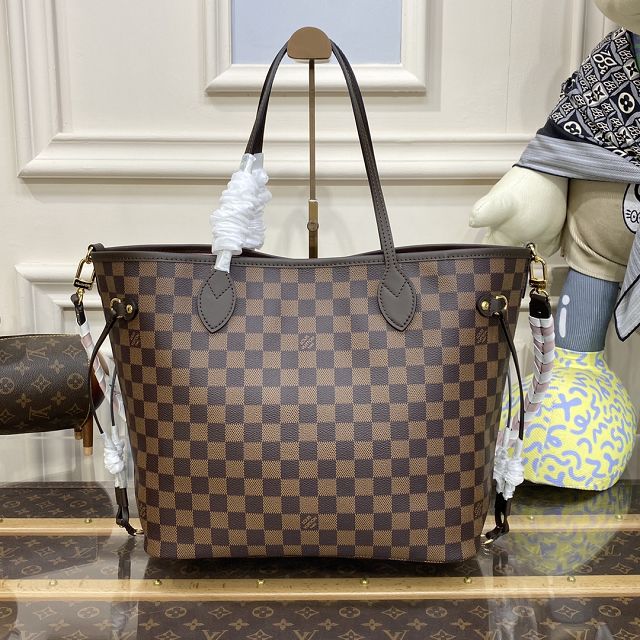 Louis vuitton original damier ebene neverfull mm N40448 