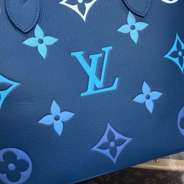 2023 Louis vuitton original calfskin neverfull mm M46514 blue