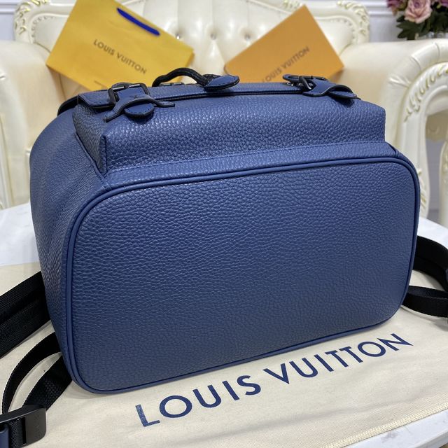 Louis vuitton original calfskin christopher backpack M58644 blue