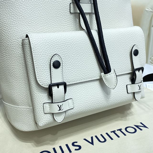 Louis vuitton original calfskin christopher backpack M58644 white