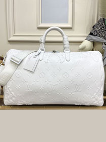 Louis vuitton original calfskin keepall 50 M21845 white