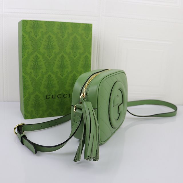 2023 GG original calfskin blondie small shoulder bag 742360 green