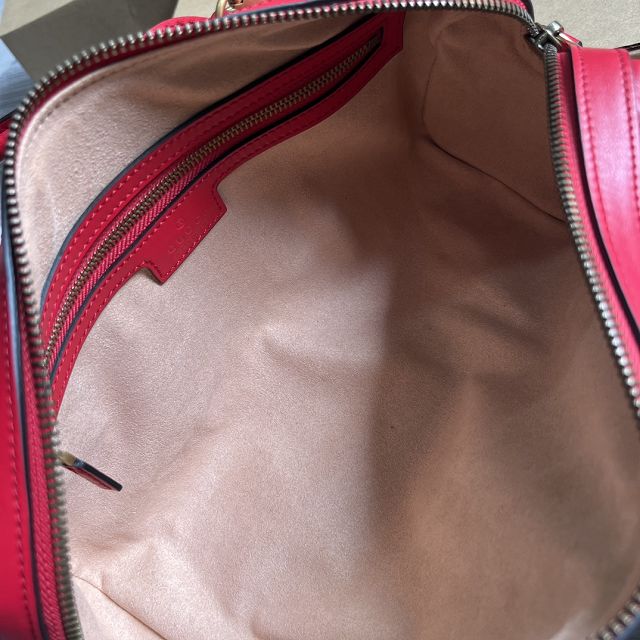 2023 GG original calfskin marmont small top handle bag 746319 red