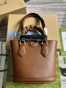 2023 GG original calfskin small top handle bag 750396 brown