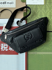 GG original calfskin belt bag 645093 black