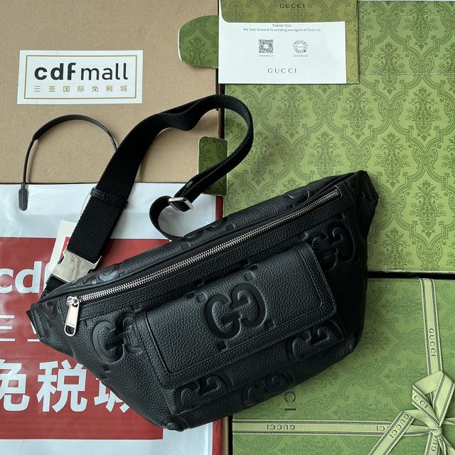 GG original calfskin belt bag 645093 black