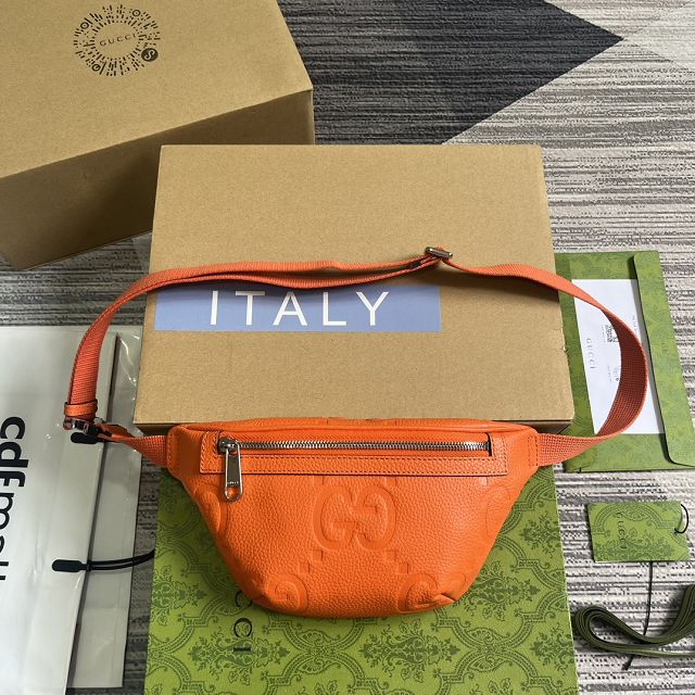 GG original calfskin small belt bag 658582 orange