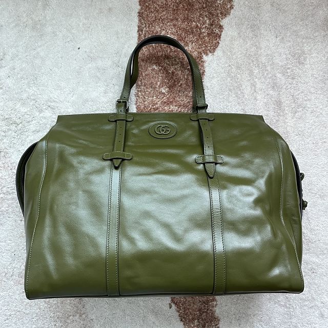 GG original calfskin large tote bag 725683 green