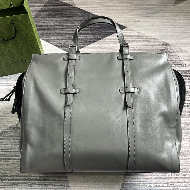 GG original calfskin large tote bag 725683 grey
