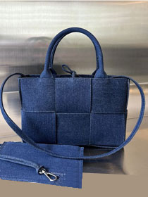 BV original denim mini arco tote bag 714613 dark blue