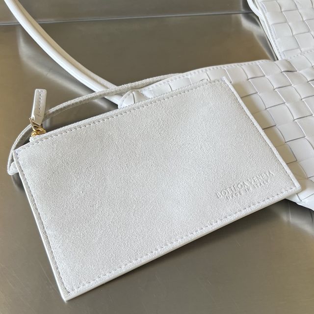 BV original lambskin small solstice shoulder bag 740898 white