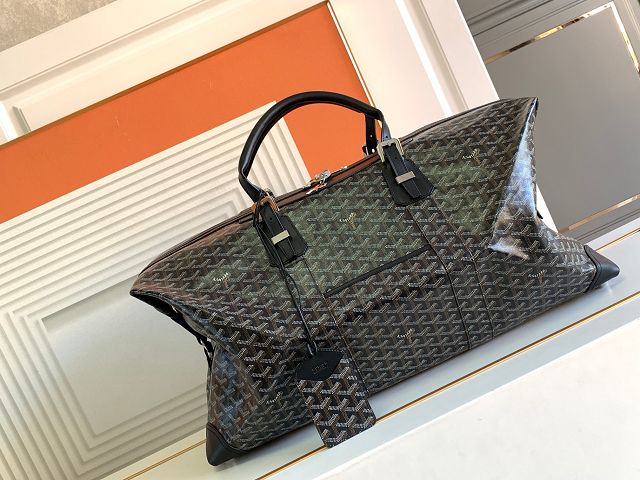 Goyard original canvas&calfskin boeing travel 55 bag GY0031 black