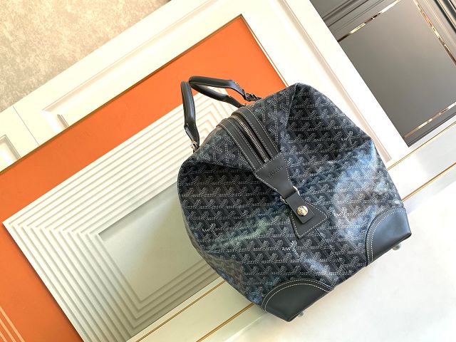 Goyard original canvas&calfskin boeing travel 55 bag GY0031 dark grey