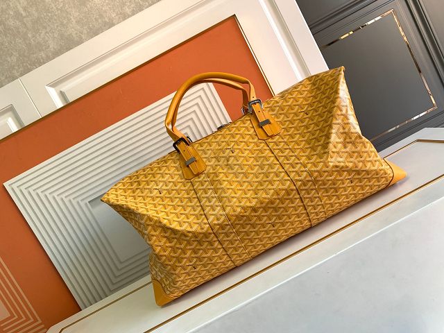 Goyard original canvas&calfskin boeing travel 55 bag GY0031 yellow