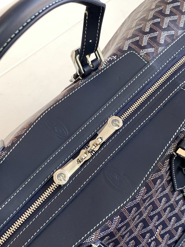 Goyard original canvas&calfskin bowling 45 bag GY0032 dark blue