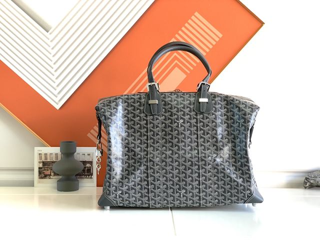 Goyard original canvas&calfskin bowling 45 bag GY0032 grey