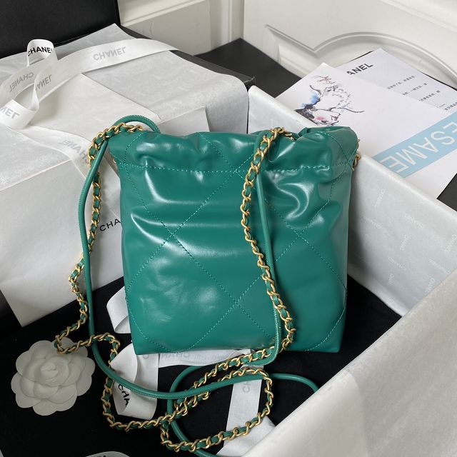 2023 CC original calfskin 22 mini handbag AS3980 green