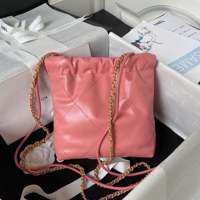2023 CC original calfskin 22 mini handbag AS3980 pink