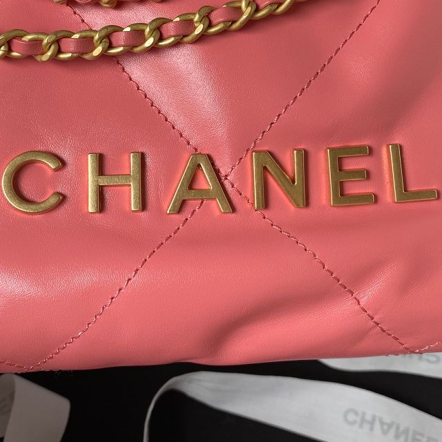 2023 CC original calfskin 22 mini handbag AS3980 pink