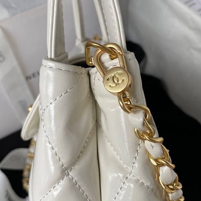 2023 CC original lambskin top handle bag AS3970 white