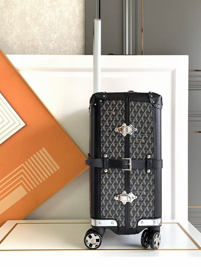 Goyard handmade original canvas&calfskin bourget trolley case GY0033 black