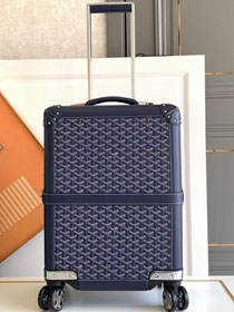 Goyard handmade original canvas&calfskin bourget trolley case GY0033 dark blue