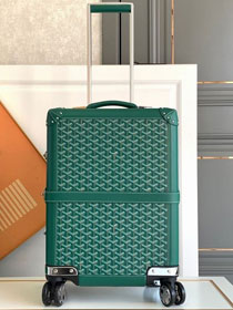 Goyard handmade original canvas&calfskin bourget trolley case GY0033 green