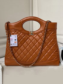 2023 CC original calfskin 31 large shopping bag AS1010 brown