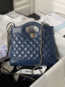 2023 CC original calfskin 31 mini shopping bag AS4133 navy blue