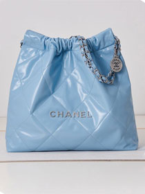 2023 CC original calfskin 22 medium handbag AS3261 sky blue