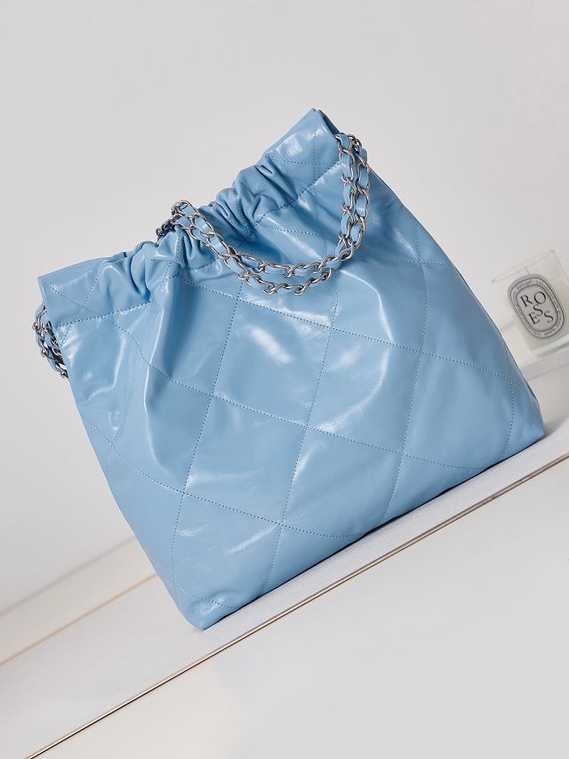 2023 CC original calfskin 22 small handbag AS3260 sky blue