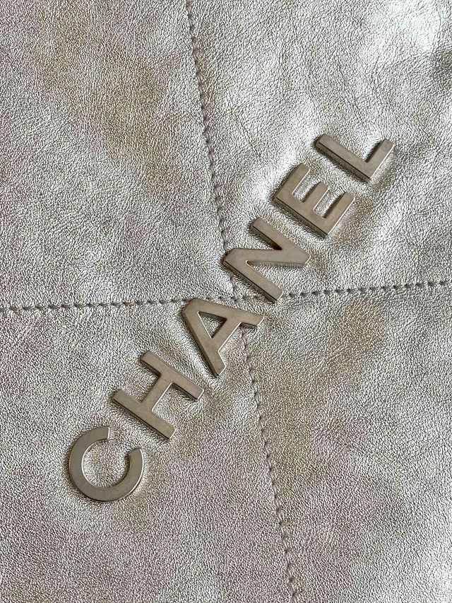 2023 CC original calfskin small 22 backpack AS3859 silver