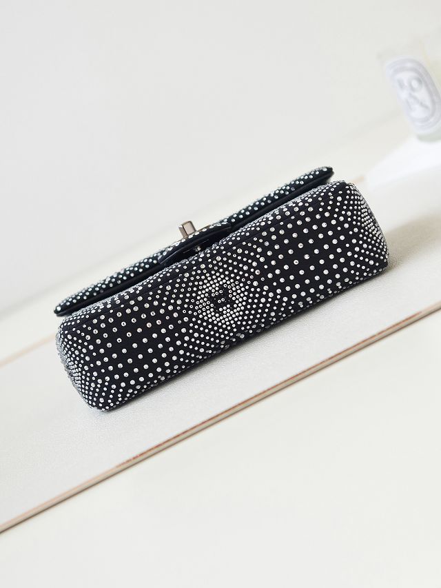 2023 CC original sequins mini flap bag AS3965 black