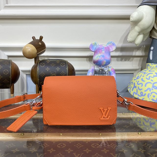 Louis vuitton original calfskin fastline wearable wallet M82085 orange