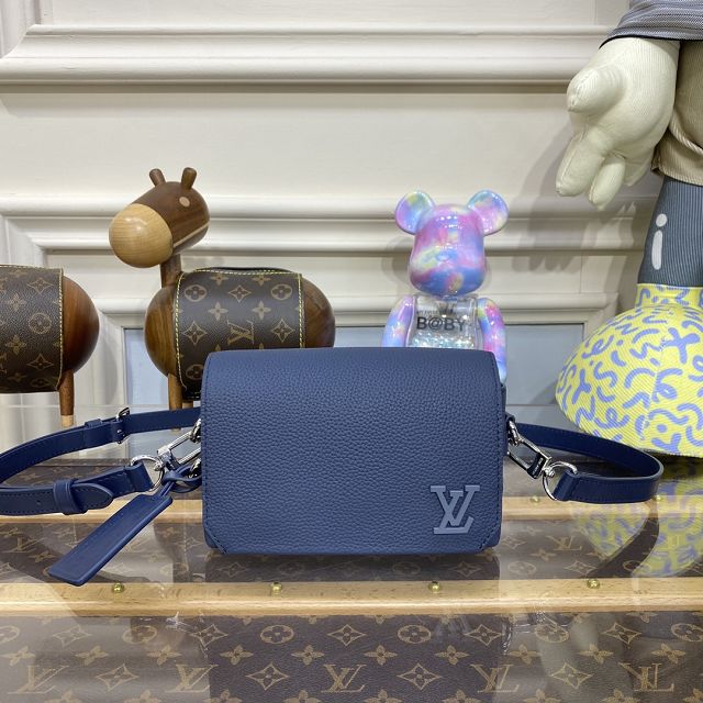 Louis vuitton original calfskin fastline wearable wallet M82086 navy blue