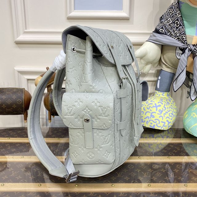 Louis vuitton original calfskin christopher backpack pm M23146 grey