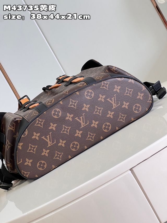 Louis vuitton original monogram canvas christopher backpack MM M43735 yellow