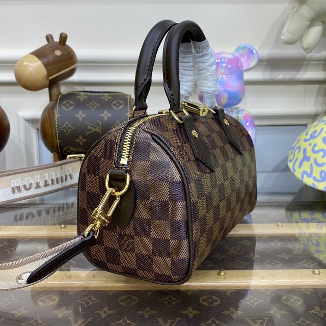 Louis vuitton original damier ebene speedy 20 M40489 coffee