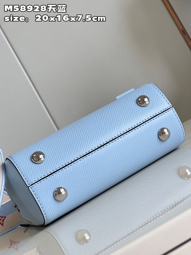 Louis vuitton original epi leather cluny mini handbag M58928 blue
