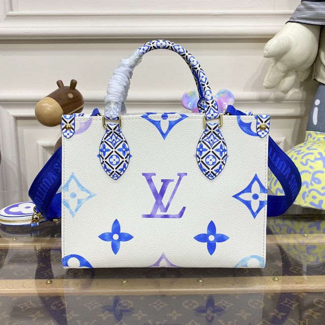 2023 Louis vuitton original monogram canvas onthego PM M22976 blue