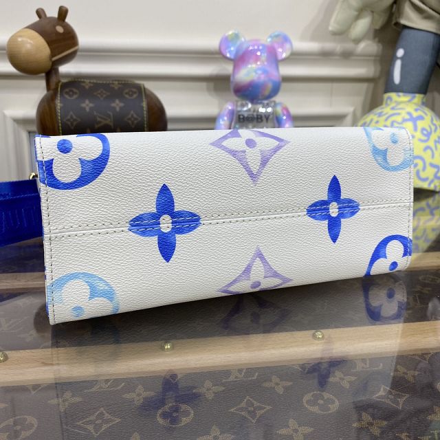 2023 Louis vuitton original monogram canvas onthego PM M22976 blue