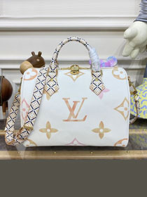 2023 Louis vuitton original monogram canvas speedy 25 M22987 beige