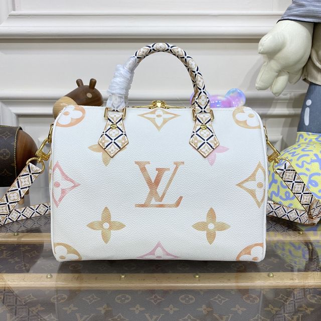 2023 Louis vuitton original monogram canvas speedy 25 M22987 beige