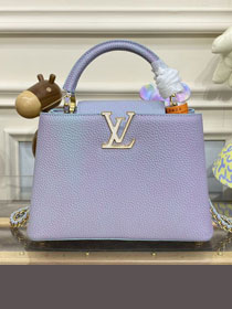 Louis vuitton original calfskin capucines BB handbag M20815 light purple