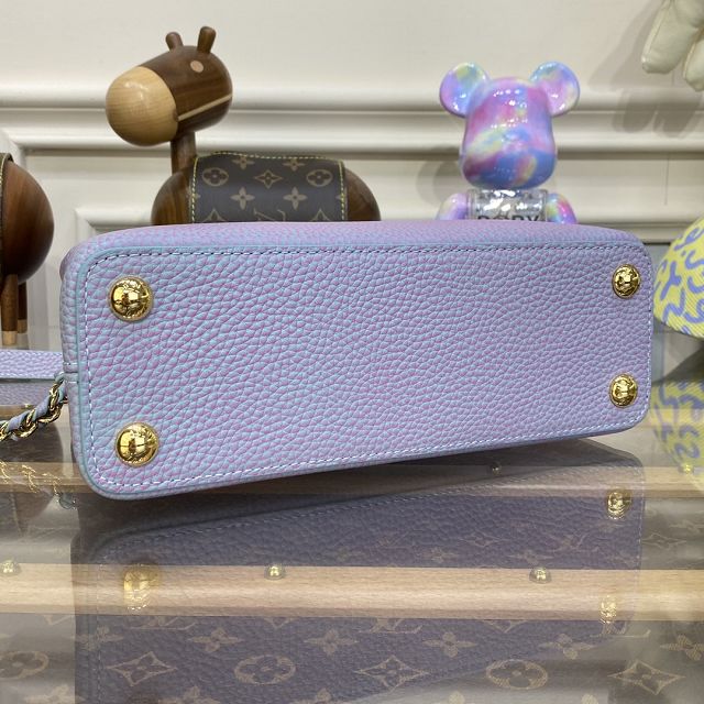 Louis vuitton original calfskin capucines BB handbag M20815 light purple