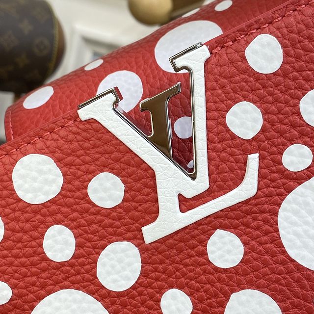 Louis vuitton original calfskin capucines BB handbag M21691 red